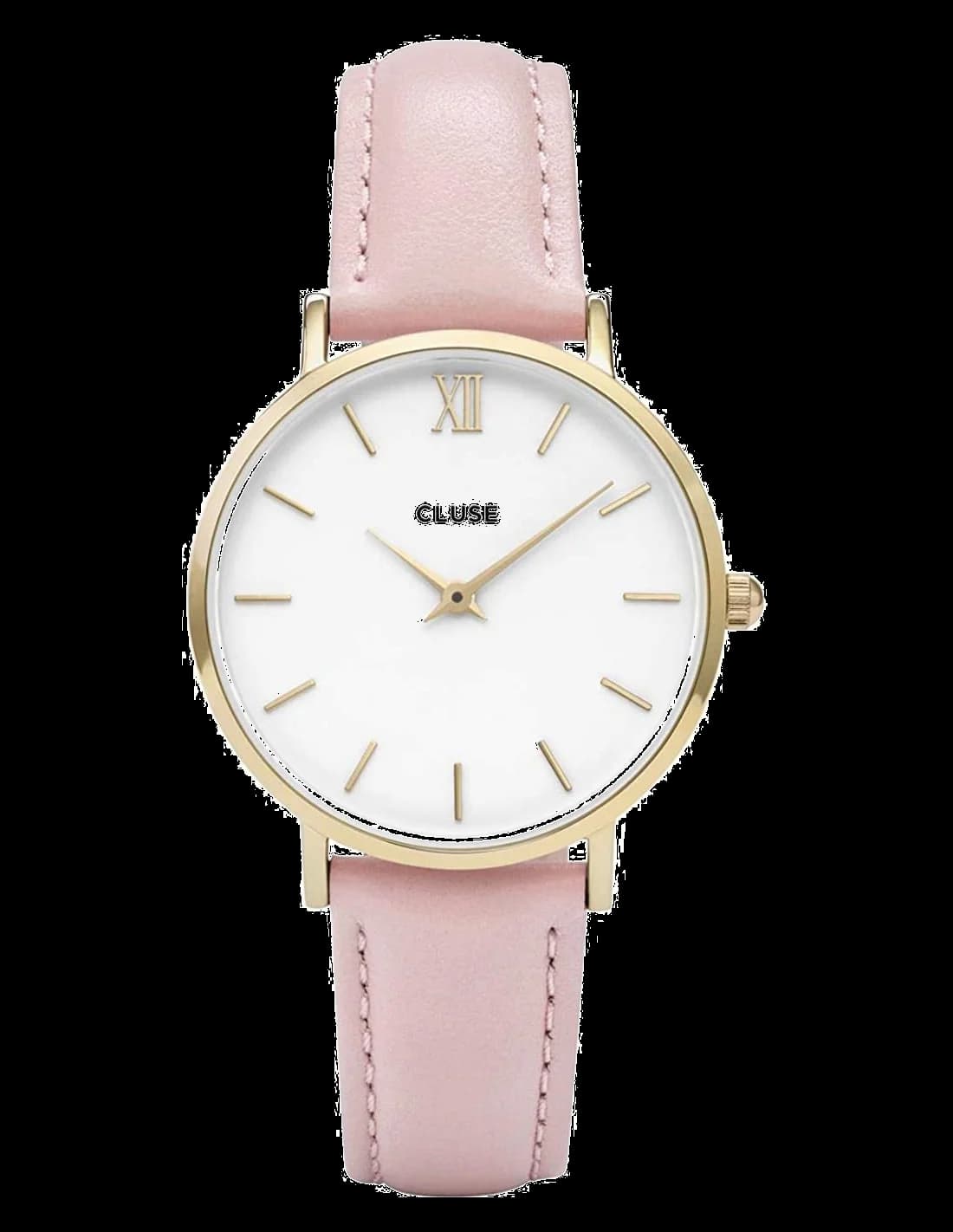 Cluse CL30020 vue de côté, bracelet cuir