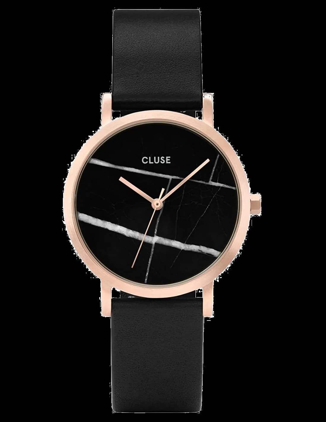 Cluse CL40104 vue de côté, bracelet cuir