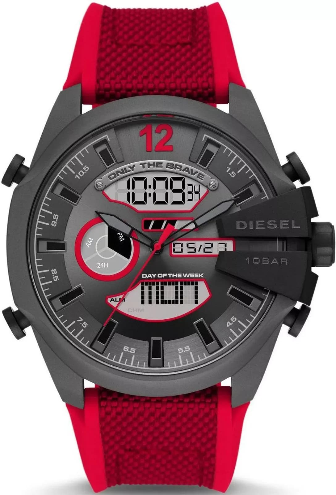Diesel DZ4551 vue de côté, bracelet nylon