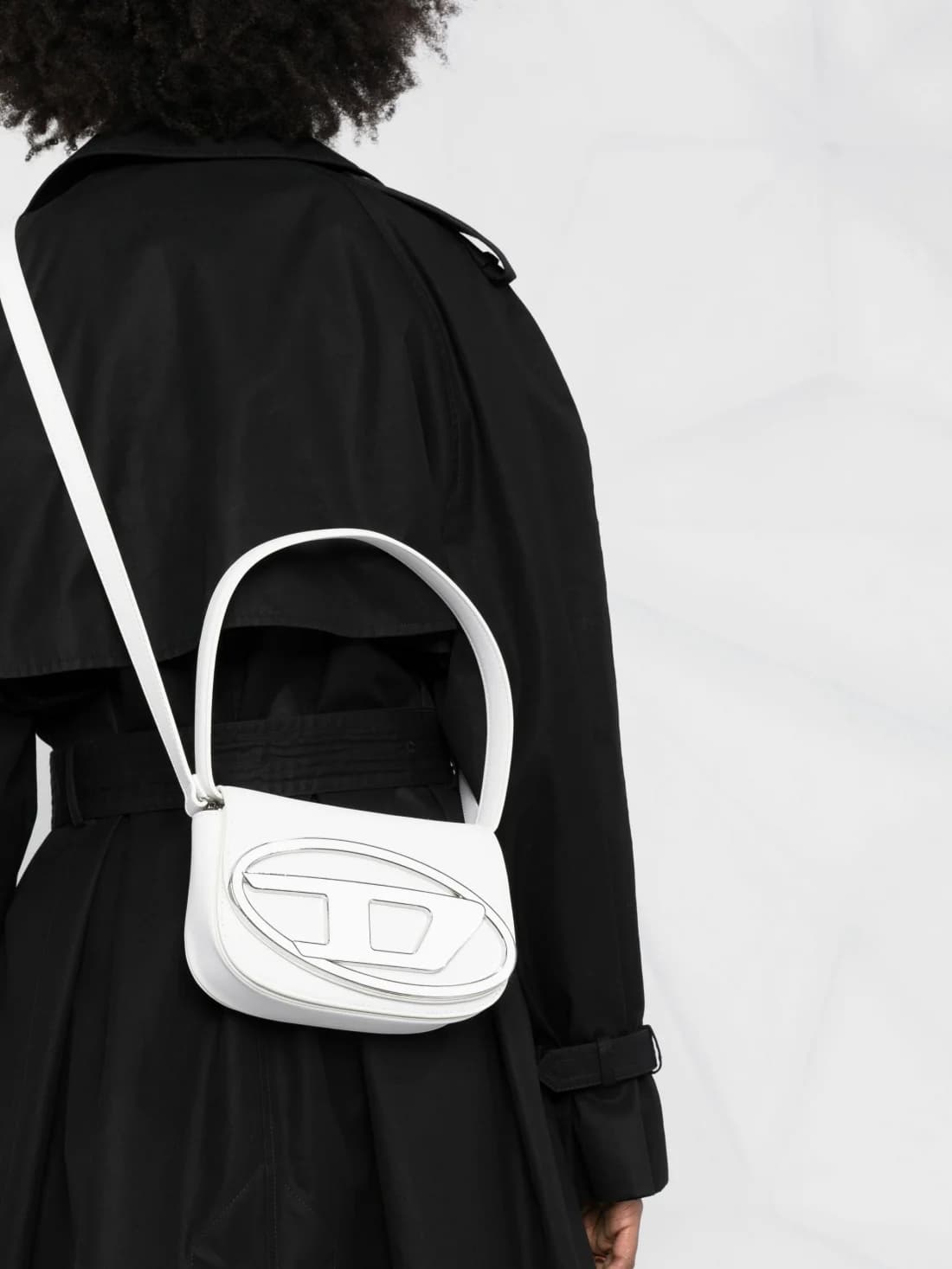Sac à main Diesel 1DR Medium sac iconique en cuir blanc à bandoulière vue 5