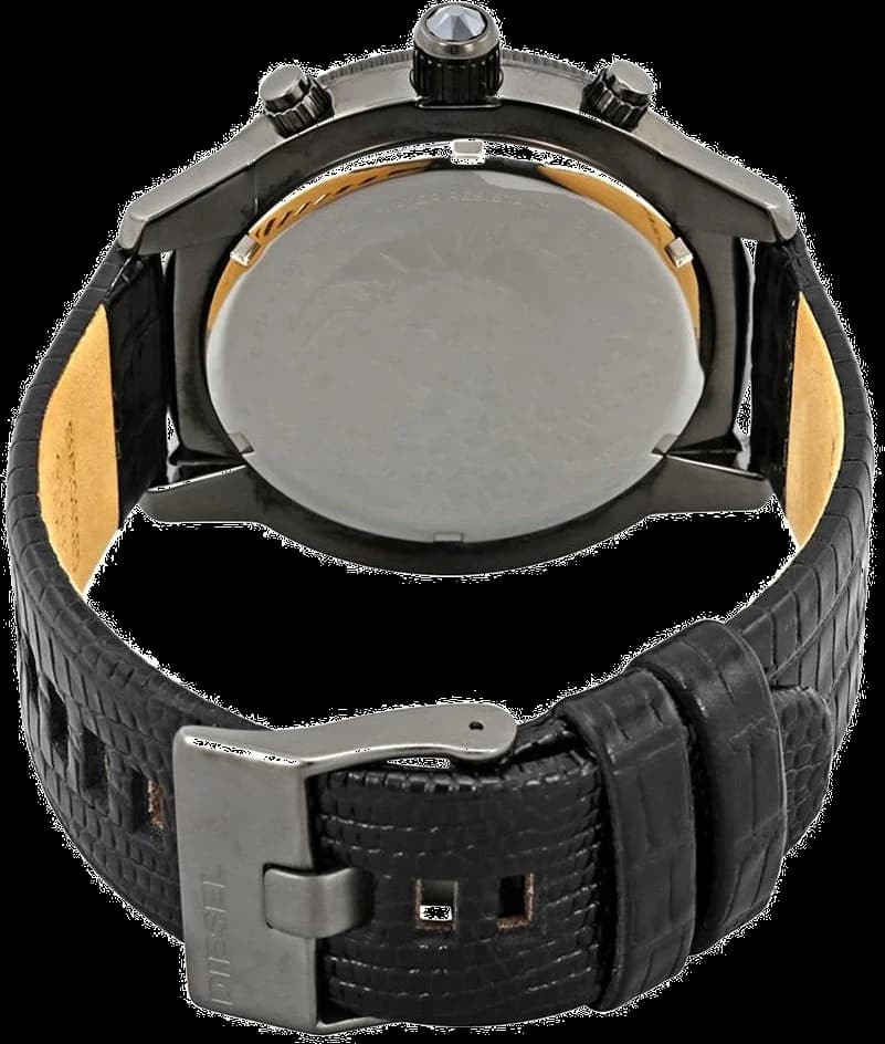 Diesel DZ4437 Padlock Full Black Chronograph Men's Watch vue 5