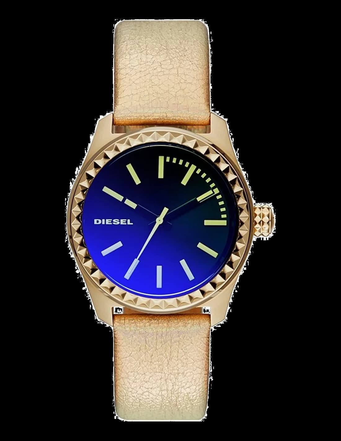 Diesel DZ5460 Yellow Leather Strap Square Case Women's Watch vue 2