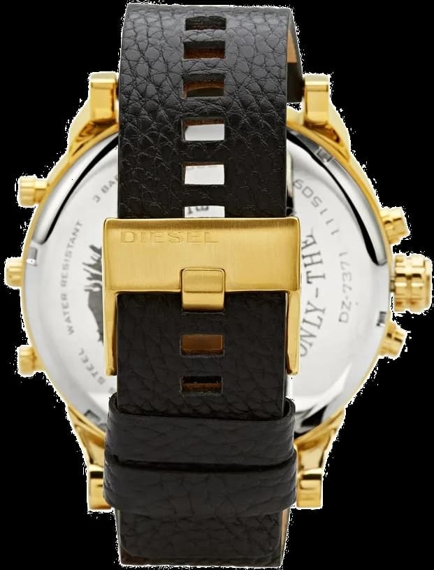 Montre Diesel Mr Daddy DZ7371 Cadran noir bracelet en cuir vue 4