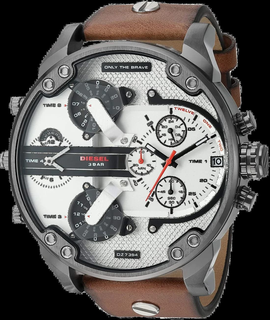 Diesel Mr Daddy DZ7394 Black Multi-Function XXL Dial Men's Watch vue 2