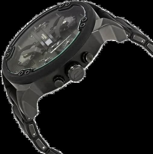 Montre Diesel Mr Daddy DZ7396 cadran noir bracelet silicone cadran XXL vue 4