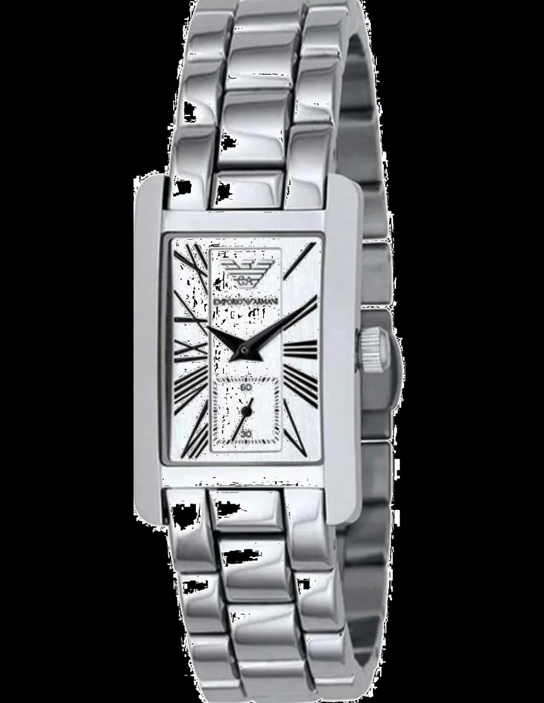 Emporio Armani AR0146 vue de côté, bracelet acier