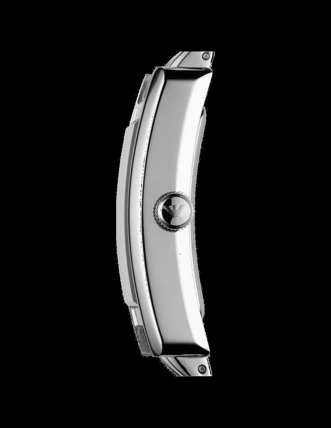 Gros plan sur le cadran argent de la Emporio Armani AR0146