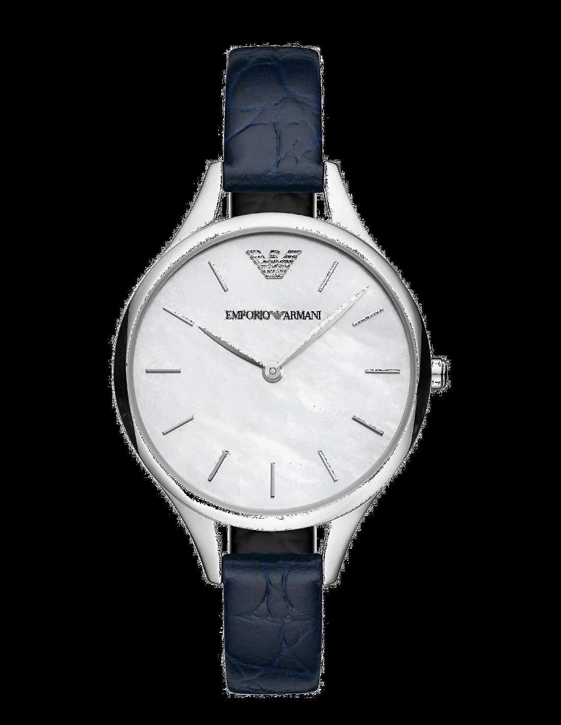 Montre Emporio Armani AR11090 Aurora avec Bracelet en Cuir Bleu Fin vue 2