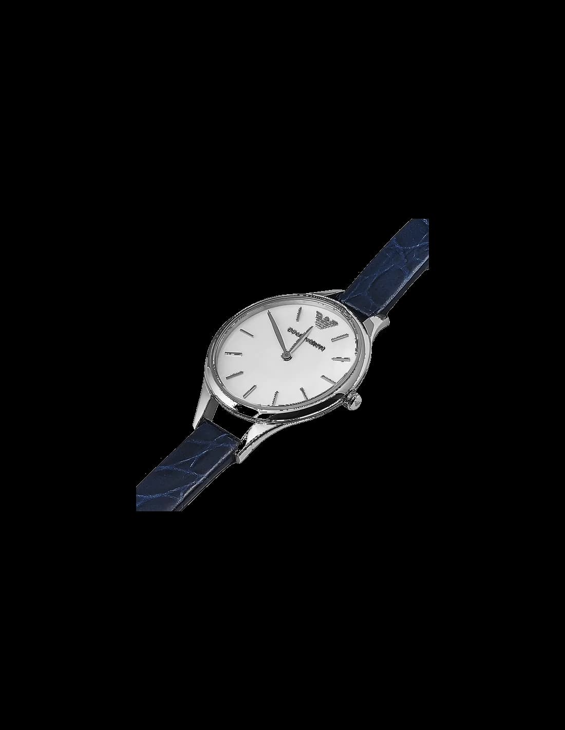 Montre Emporio Armani AR11090 Aurora avec Bracelet en Cuir Bleu Fin vue 5