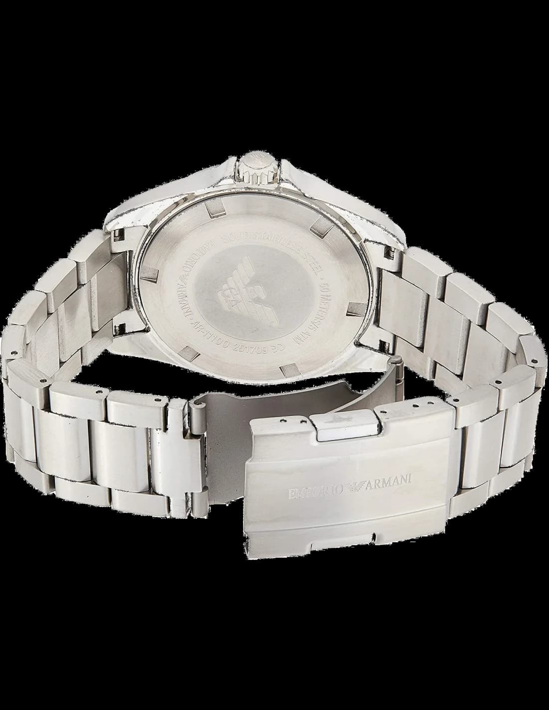 Emporio Armani AR11100 côté fond de boîtier argent