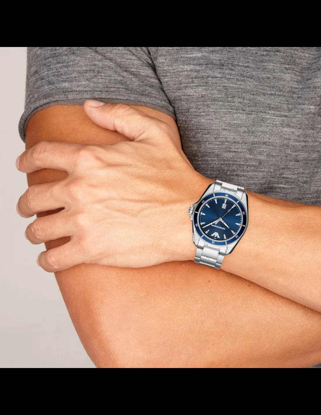 Emporio Armani Classic AR11100 Blue Ocean Men's Watch vue 5