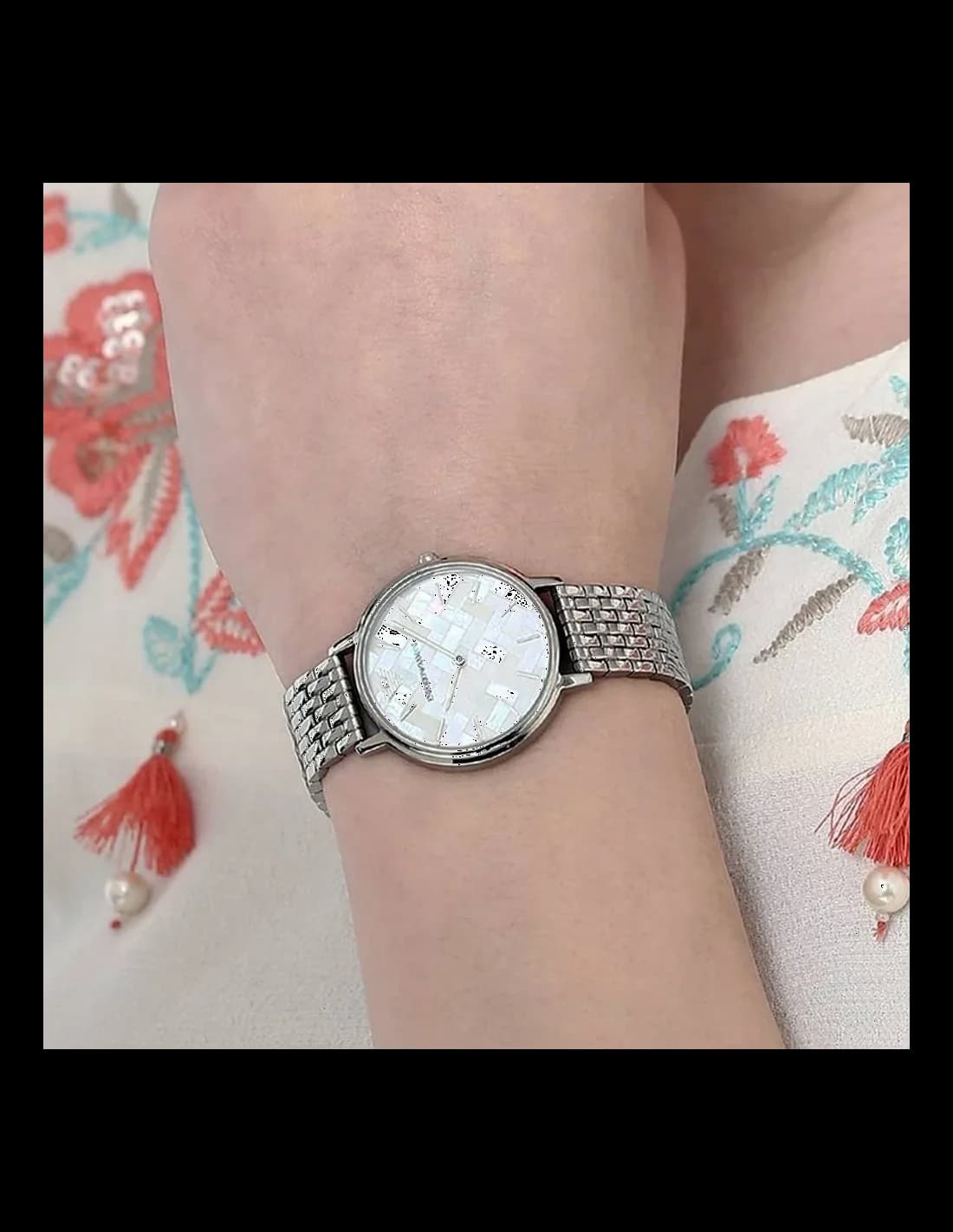 Emporio Armani AR11112 Kappa Stainless Steel and Mother-of-Pearl Watch vue 5