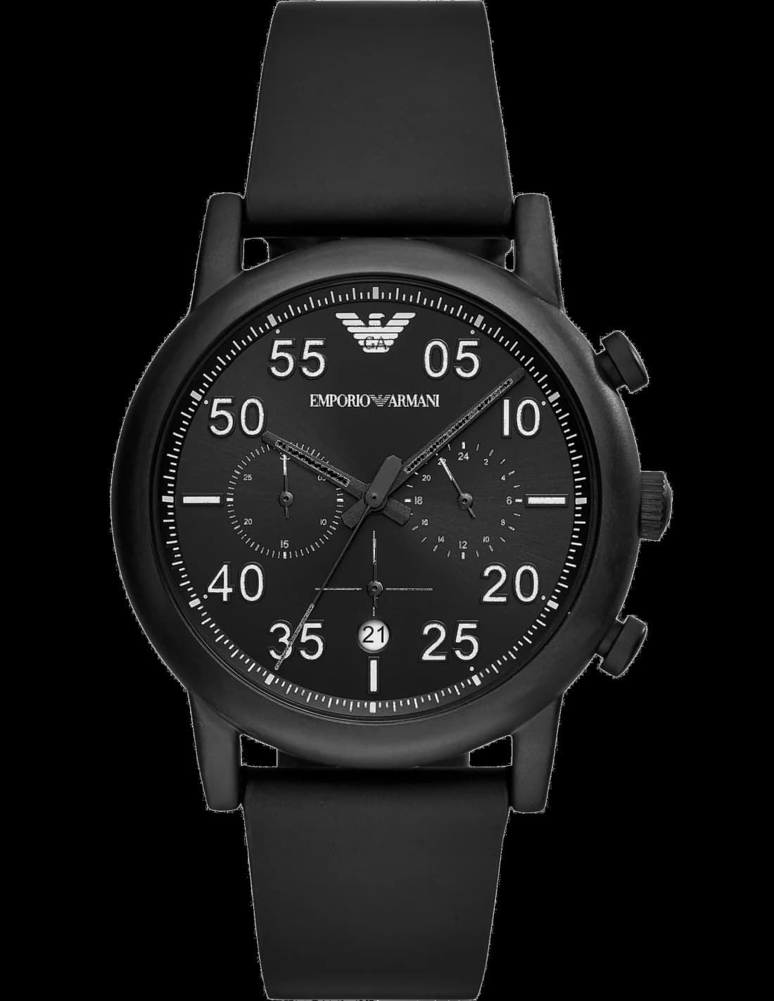 Emporio Armani AR11133 vue de côté, bracelet cuir