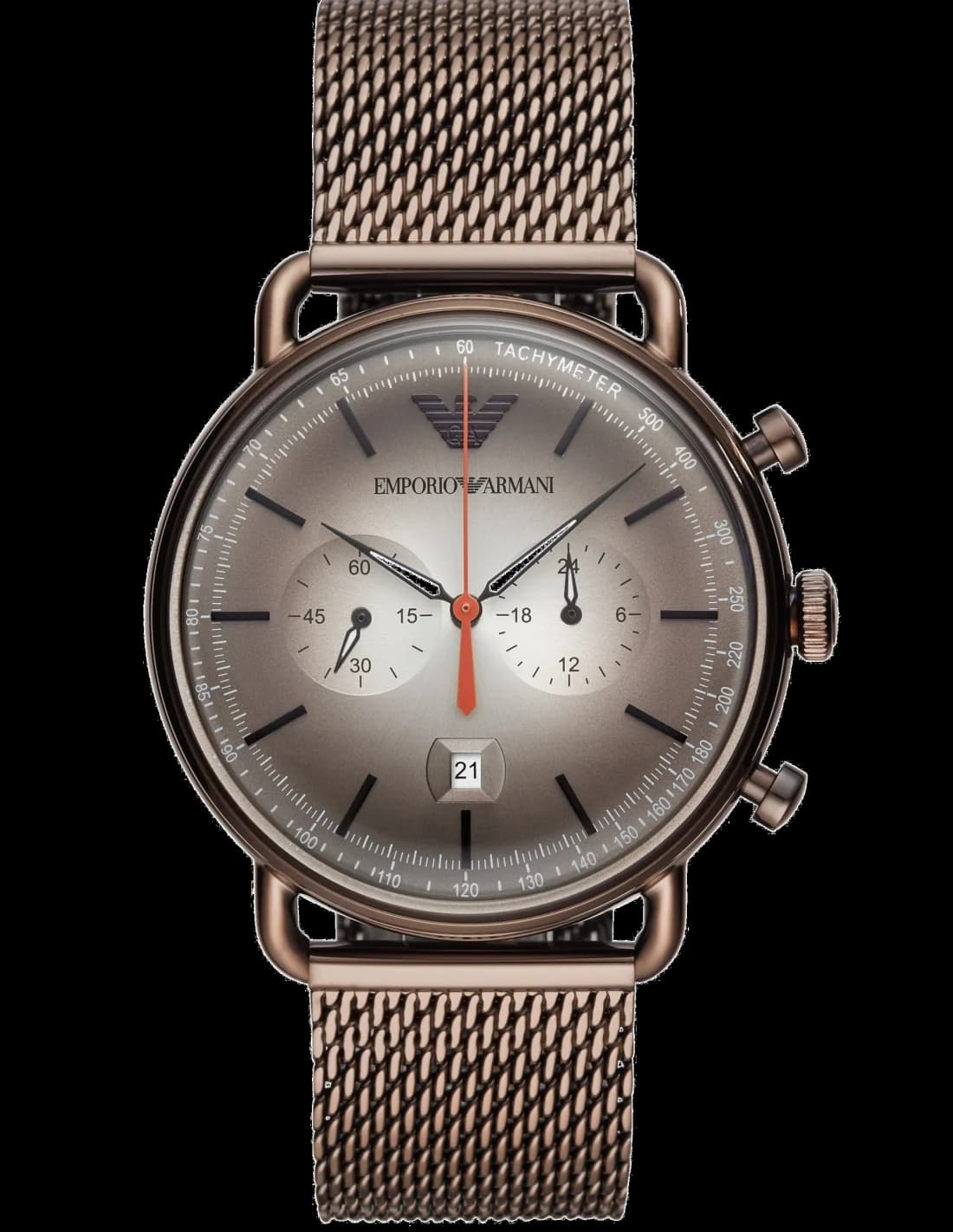 Emporio Armani AR11169 vue de côté, bracelet acier