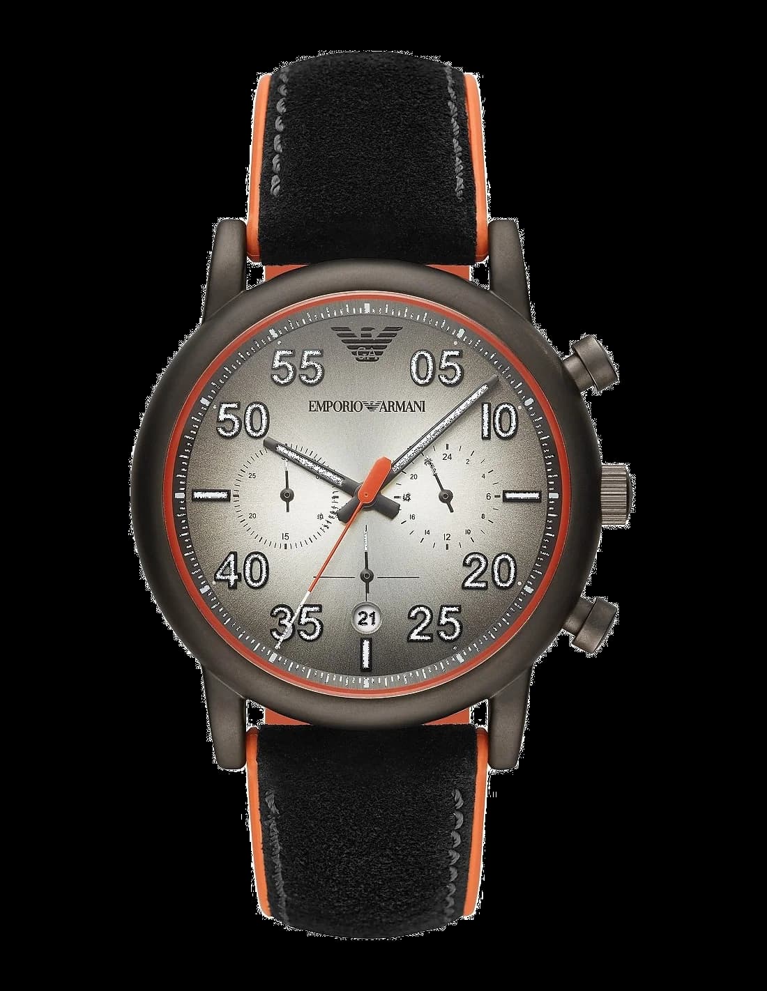 Emporio Armani AR11174 vue de côté, bracelet cuir