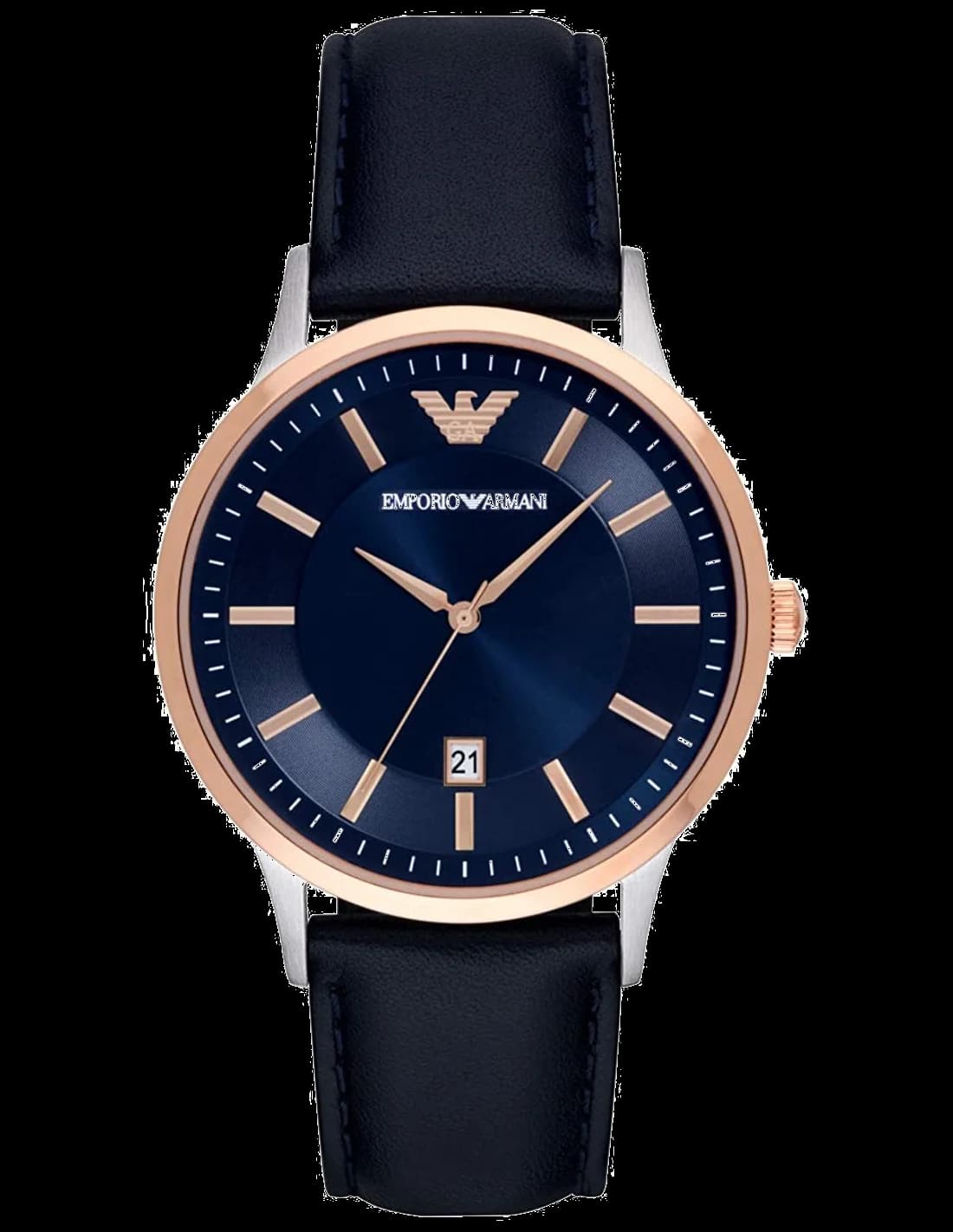 Emporio Armani AR11188 vue de côté, bracelet cuir