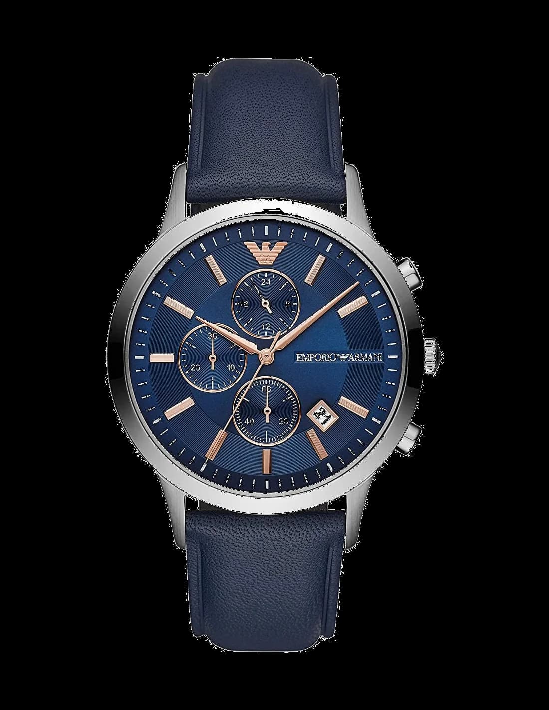 Emporio Armani AR11216 vue de côté, bracelet cuir
