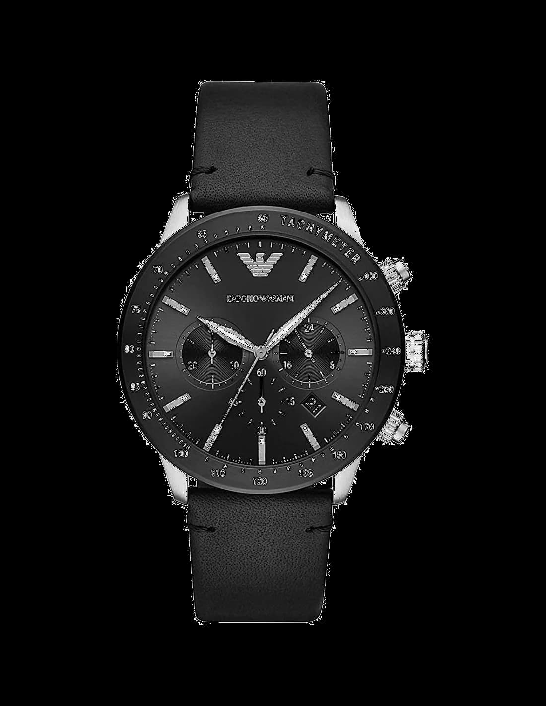 Emporio Armani AR11243 vue de côté, bracelet cuir