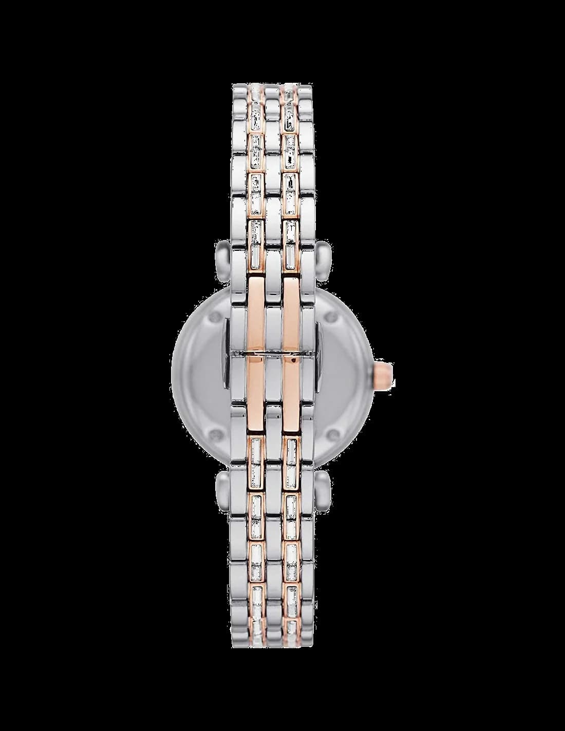 Montre Emporio Armani AR11290 Gianni T-Bar en Acier Rose Gold et maille milanaise vue 4