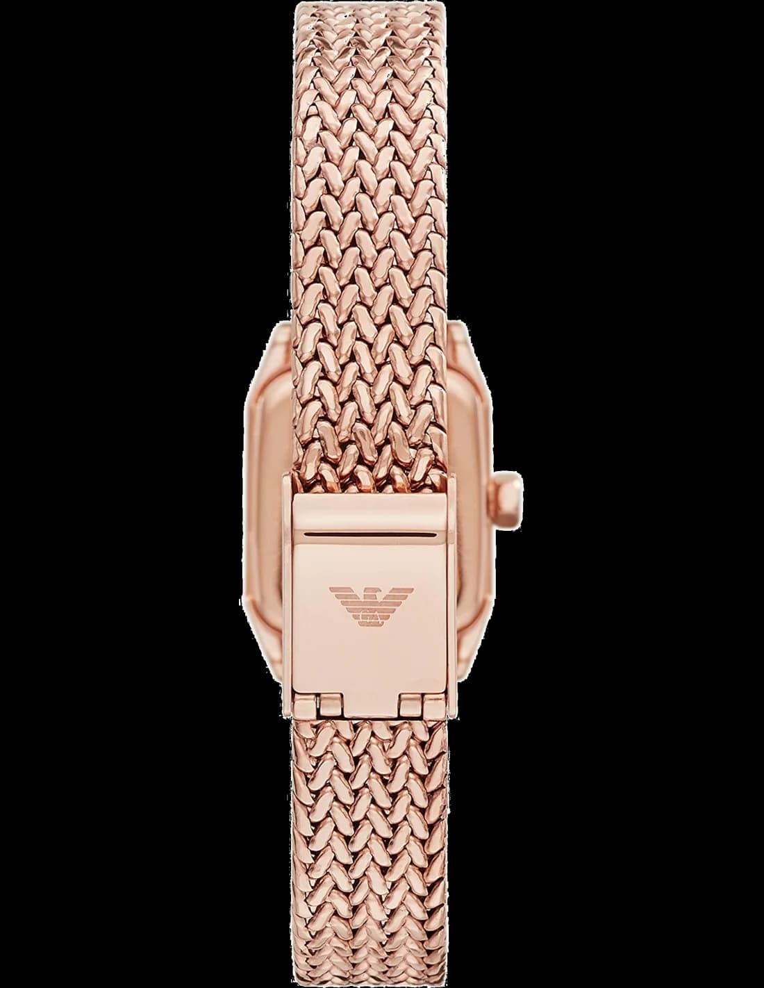 Gros plan sur le cadran or rose de la Emporio Armani AR11347