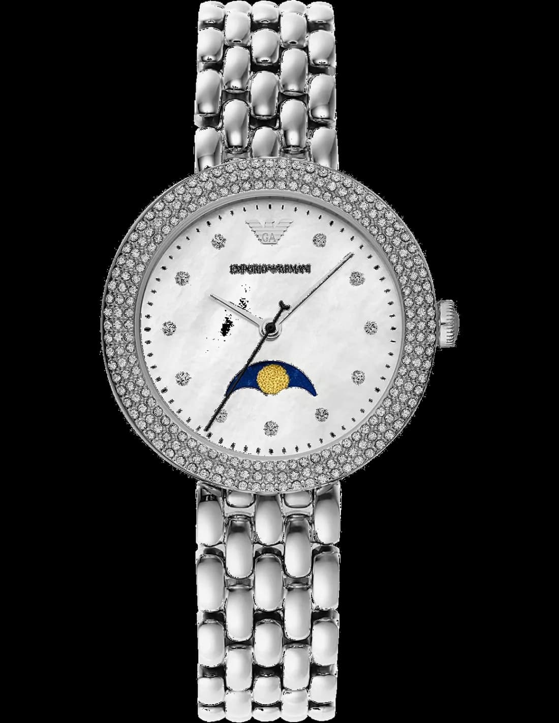 Emporio Armani AR11461 vue de côté, bracelet acier