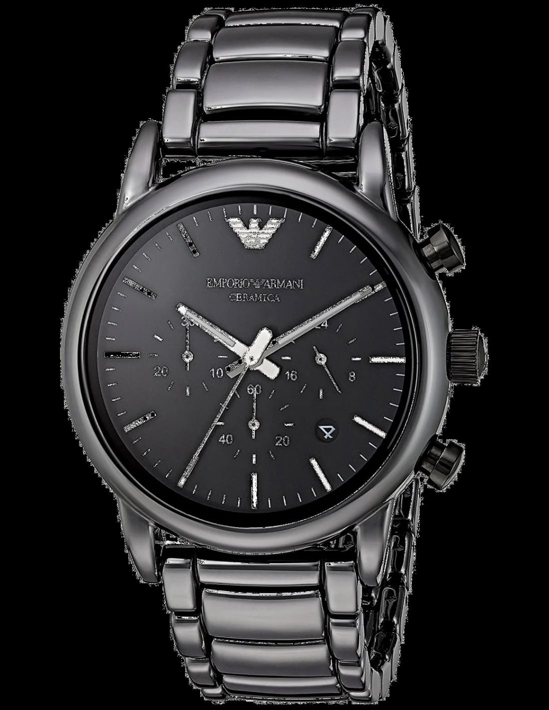 Emporio Armani AR1507 vue de côté, bracelet céramique
