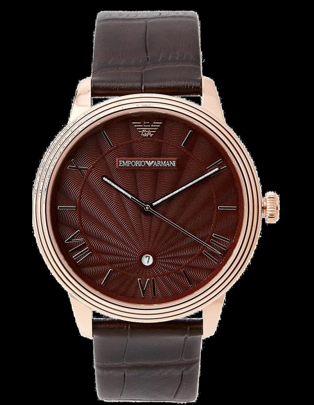 Montre Homme Emporio Armani AR1613 Bracelet Cuir Noir Cadran Noir vue 2