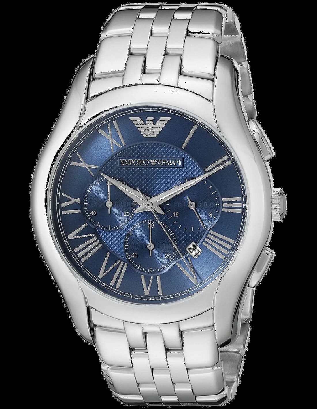 Emporio Armani AR1787 Stainless Steel and Blue Dial Men's Watch vue 2