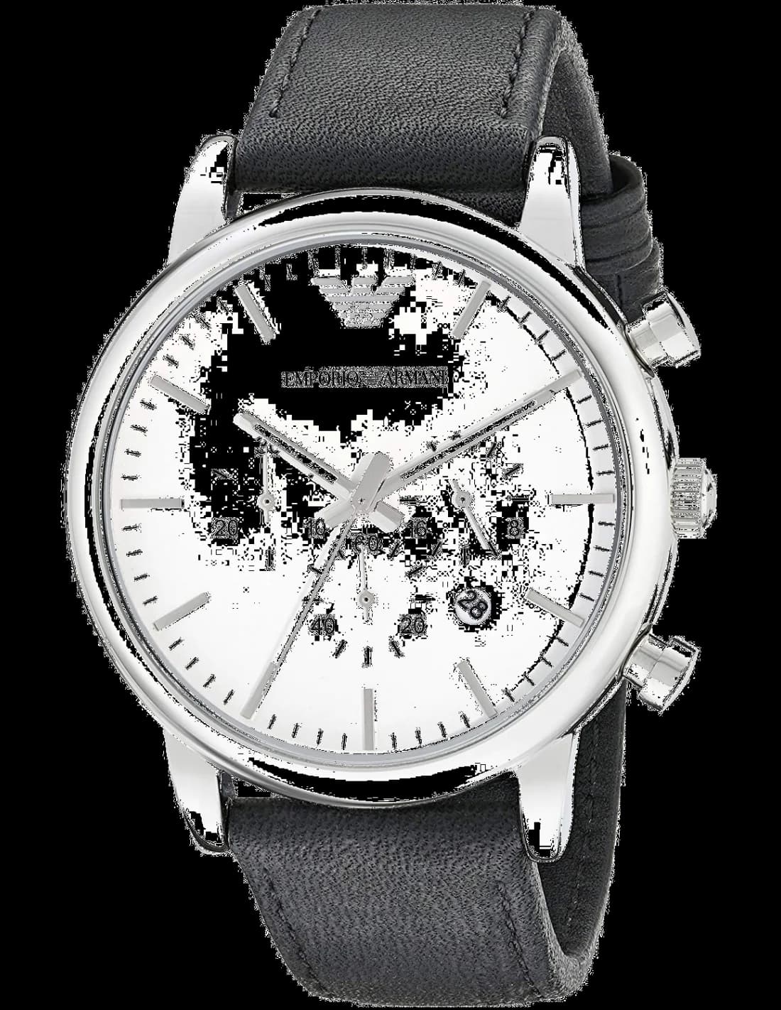 Emporio Armani AR1807 vue de côté, bracelet cuir