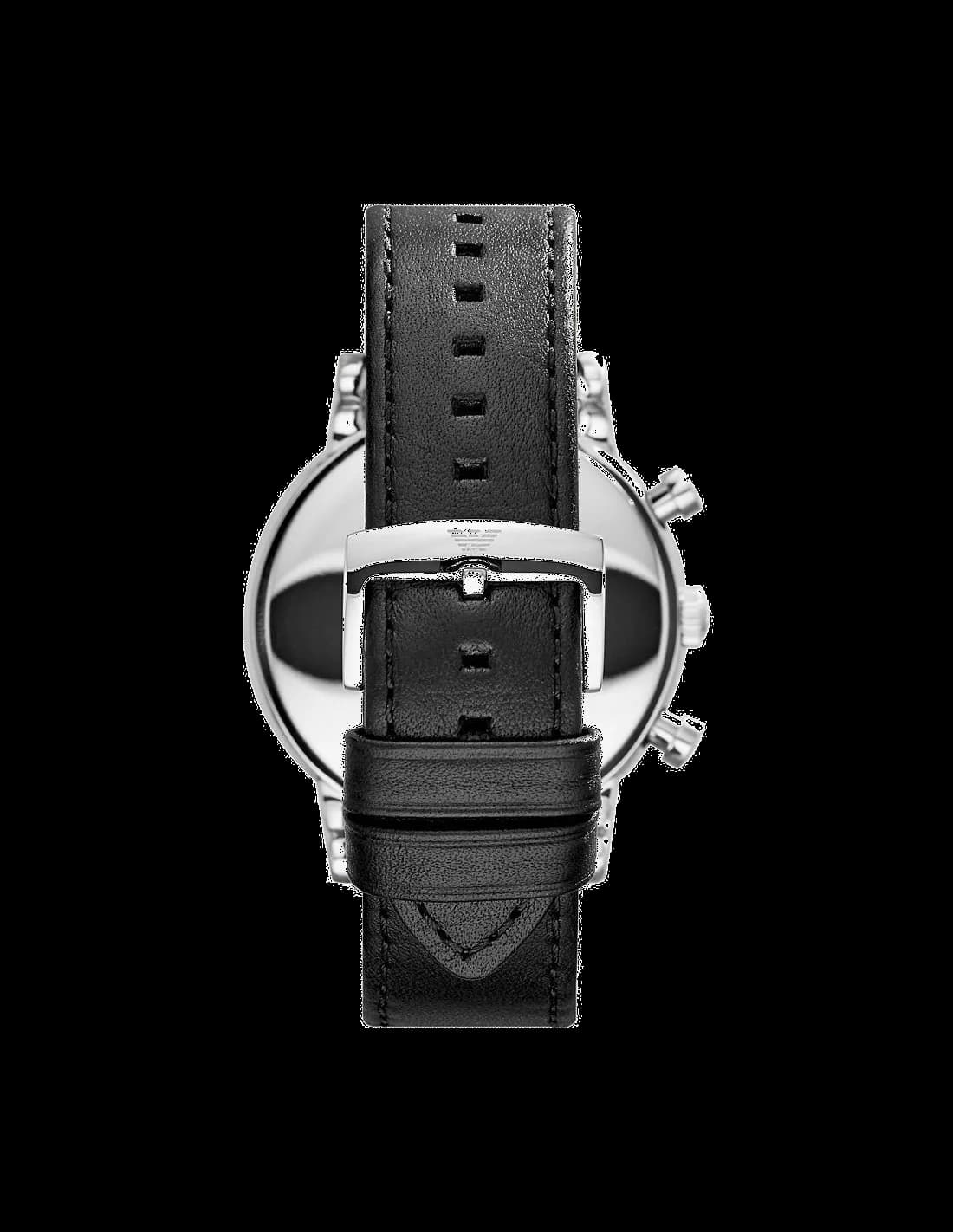 Emporio Armani Classic AR1807 Black Leather Chronograph Men's Watch vue 4