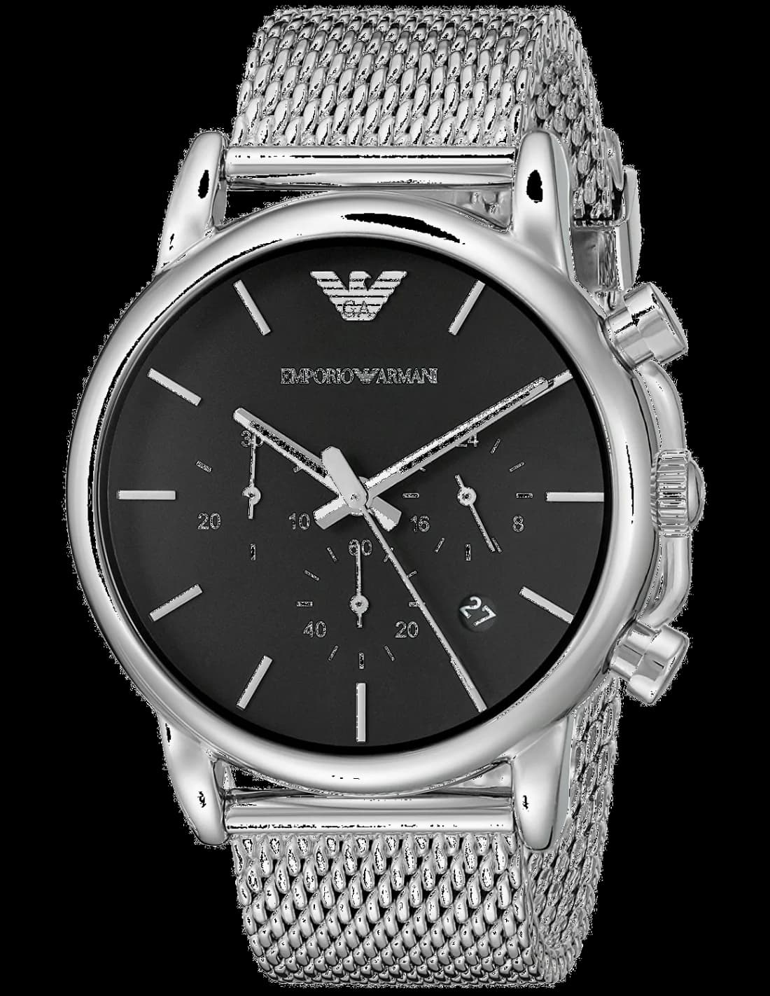 Emporio Armani AR1811 vue de côté, bracelet acier