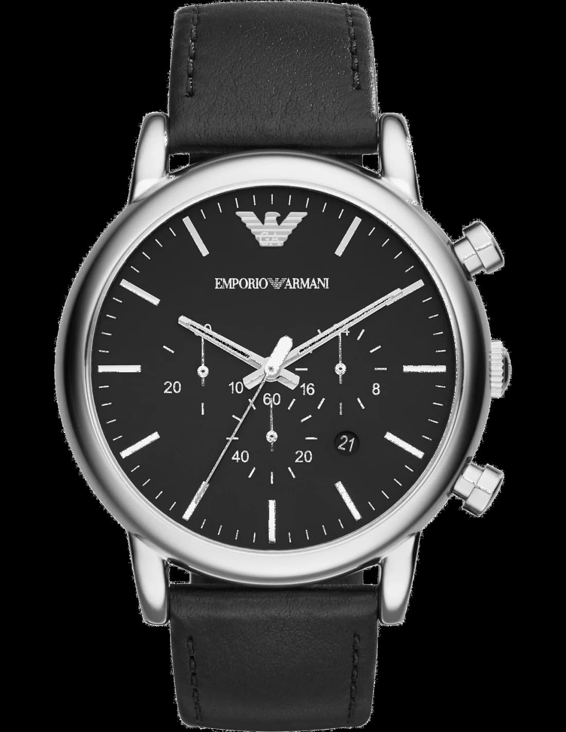Emporio Armani AR1828 vue de côté, bracelet cuir