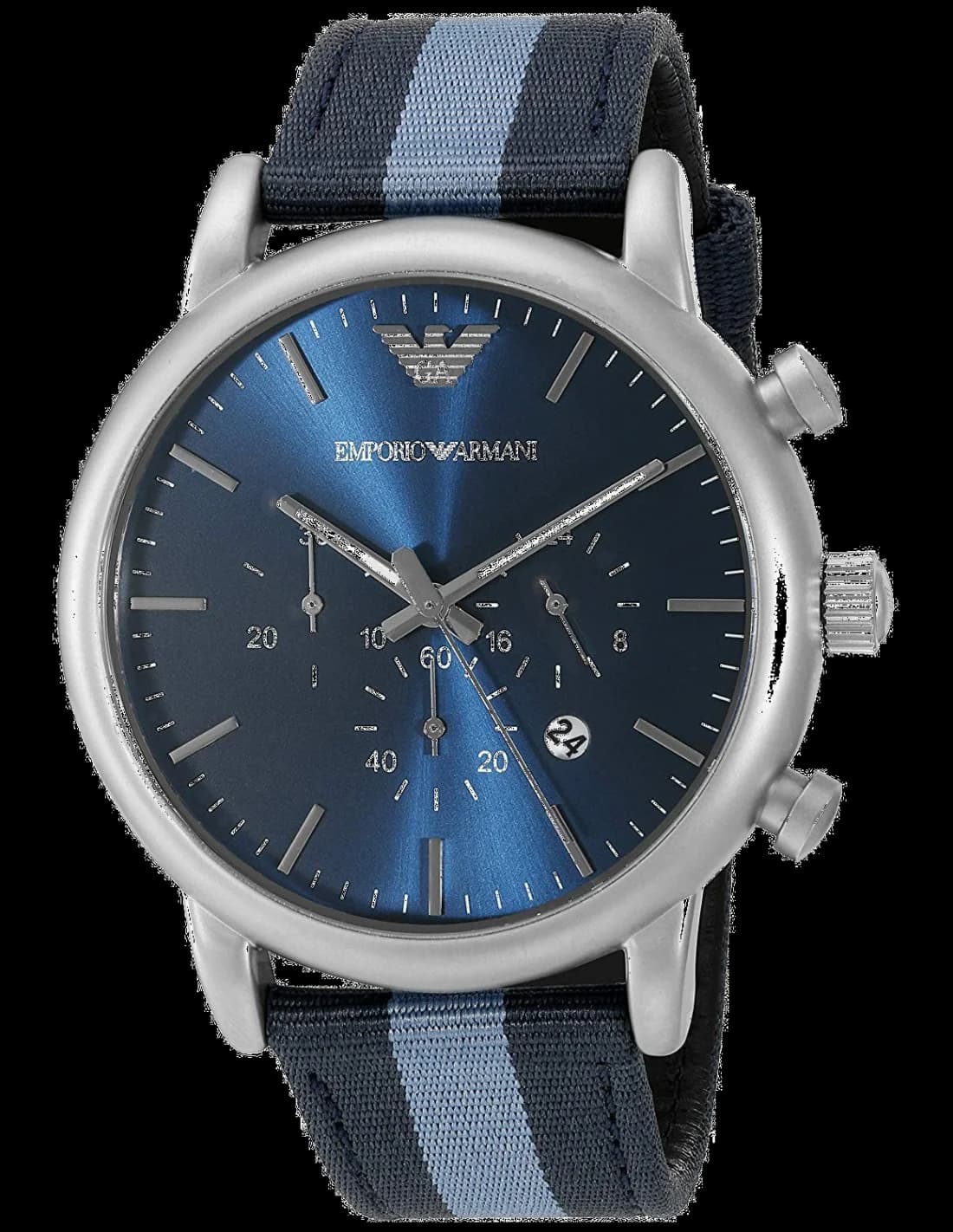 Emporio Armani AR1949 Chronograph with Bicolour NATO Strap Men's Watch vue 2