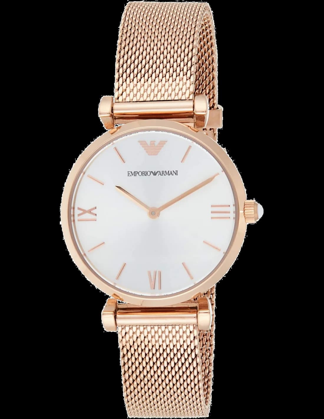 Emporio Armani AR1956 vue de côté, bracelet acier