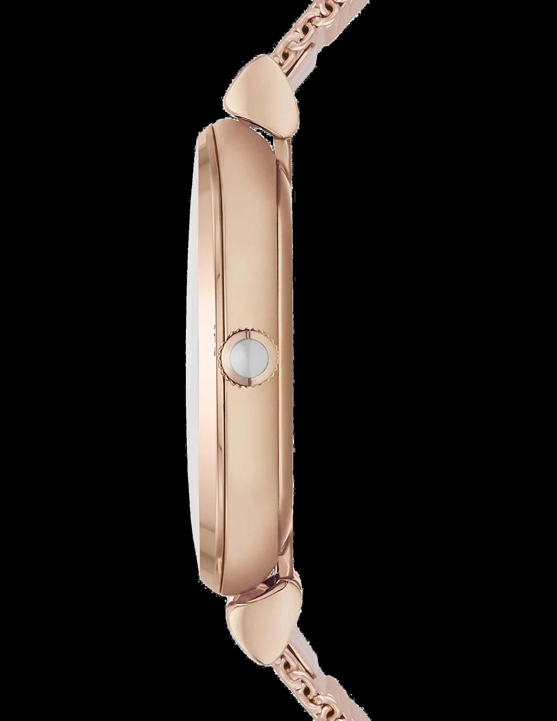 Montre Emporio Armani AR1956 en acier or rose et maille milanaise vue 3