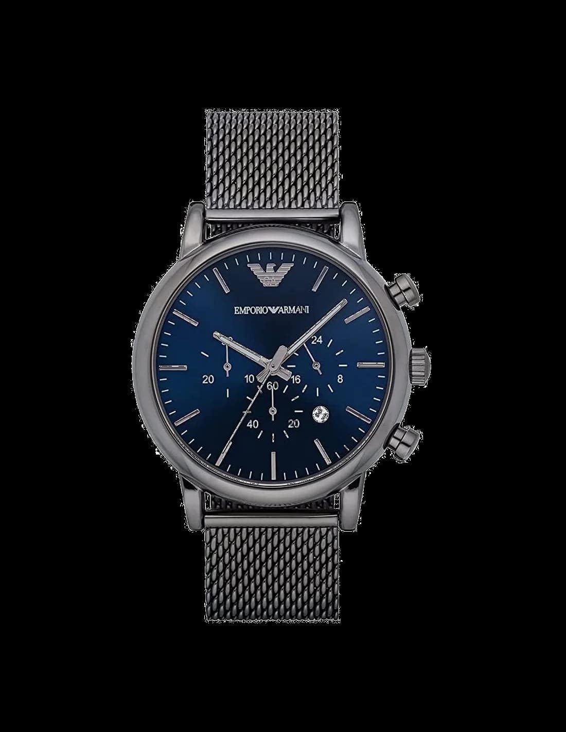 Emporio Armani AR1979 vue de côté, bracelet acier