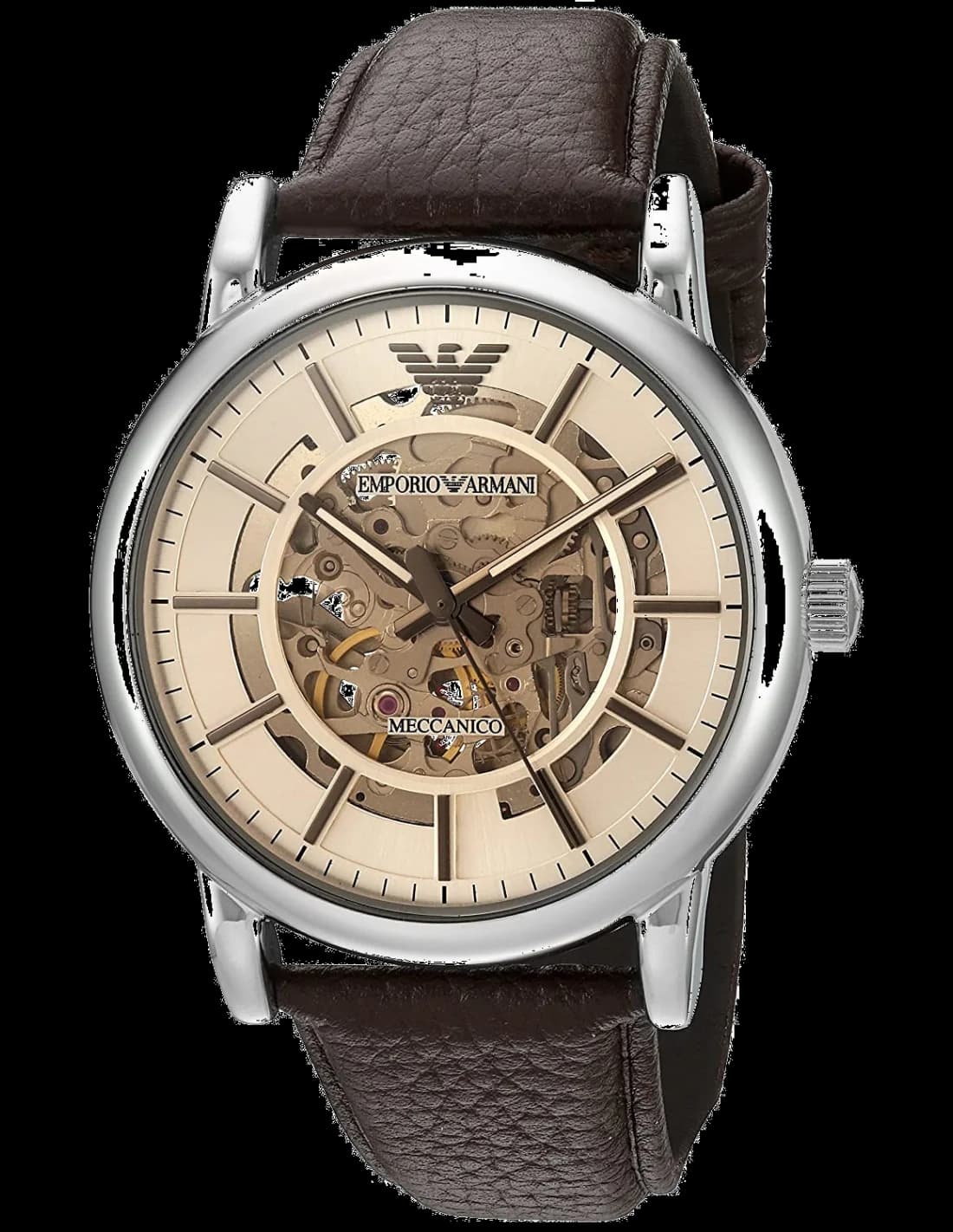 Emporio Armani AR1982 vue de côté, bracelet cuir
