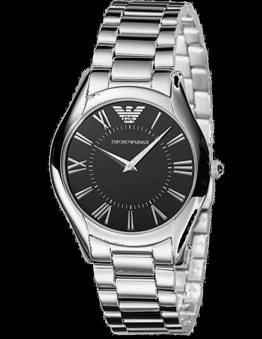 Montre Homme Emporio Armani Super Slim AR2023 Bracelet en acier argenté vue 2