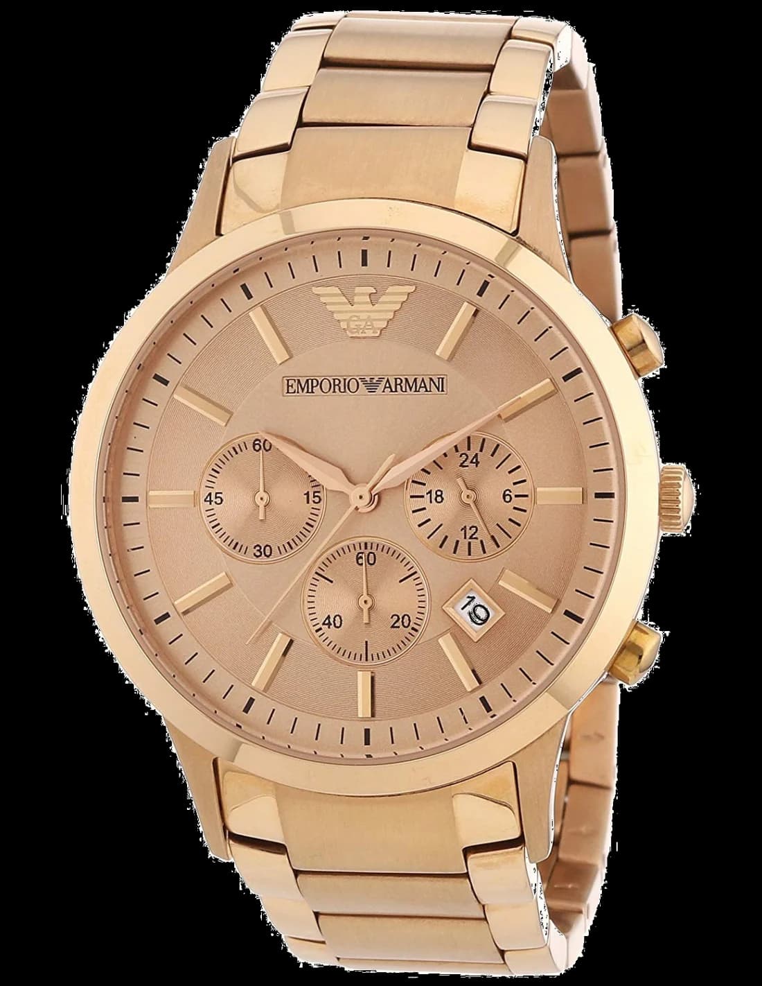 Emporio Armani AR2452 vue de côté, bracelet acier
