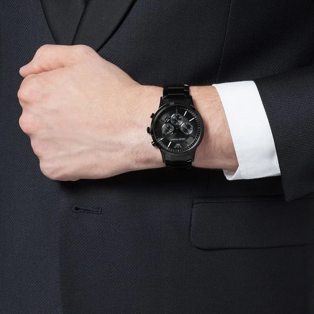 Montre Homme Emporio Armani AR2453 Bracelet et Cadran Noir vue 5