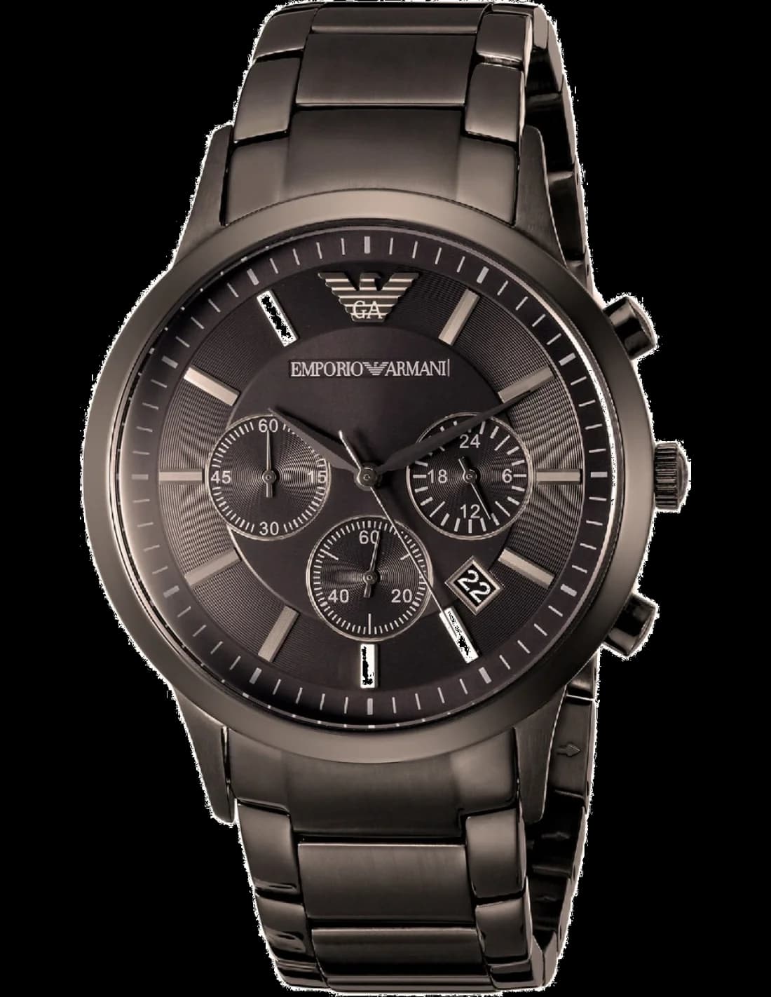 Emporio Armani AR2454 Grey Steel Chronograph Men's Watch vue 2