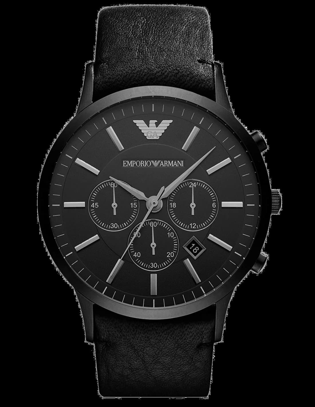 Emporio Armani AR2461 vue de côté, bracelet cuir