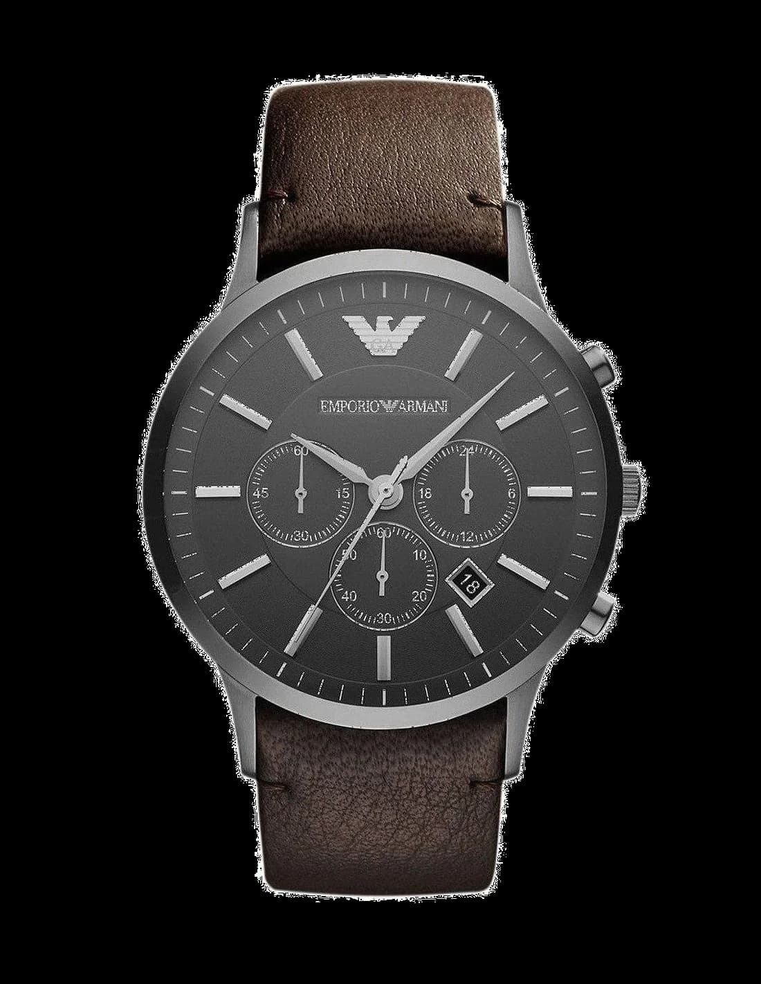 Emporio Armani AR2462 vue de côté, bracelet cuir