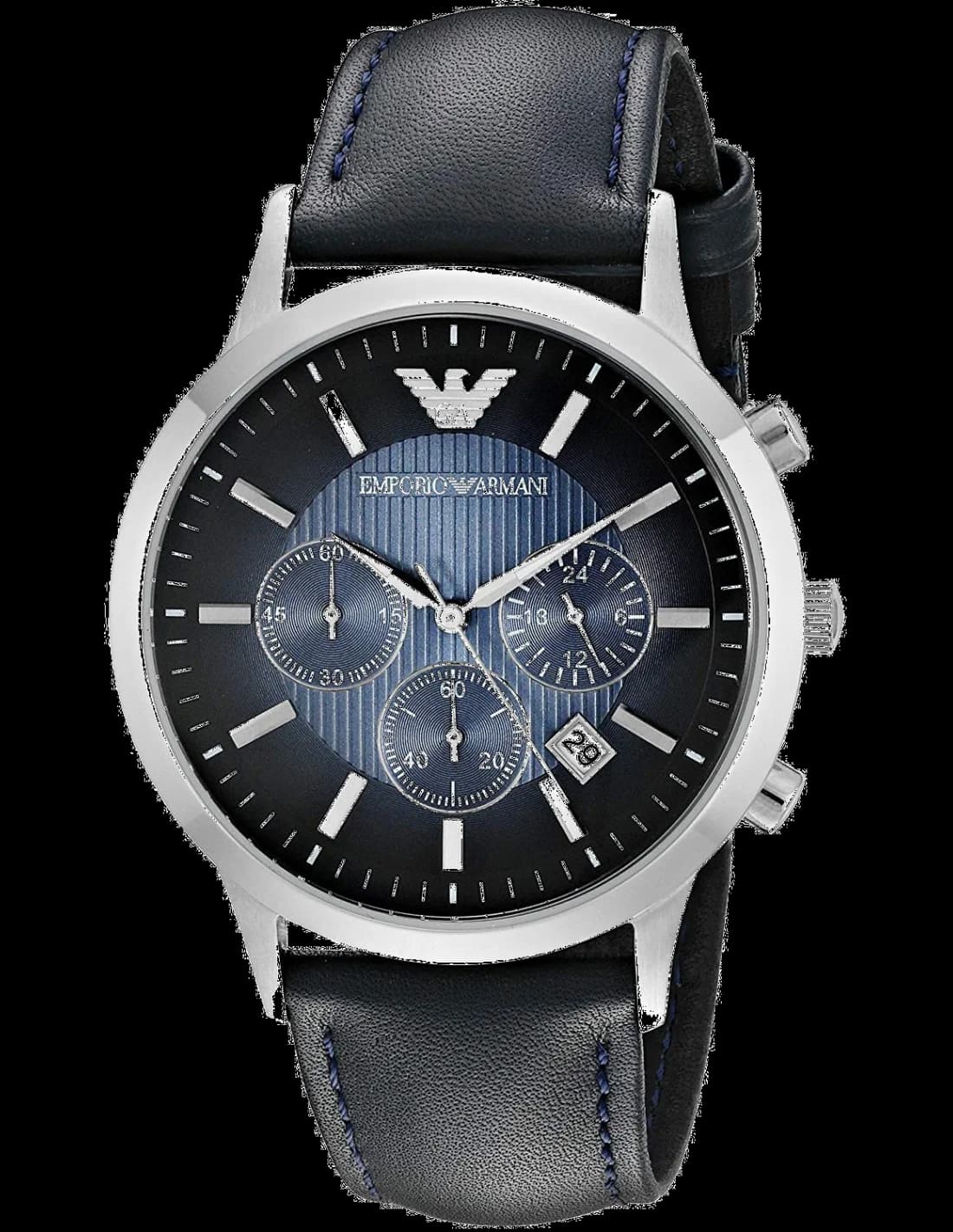 Emporio Armani AR2473 vue de côté, bracelet cuir
