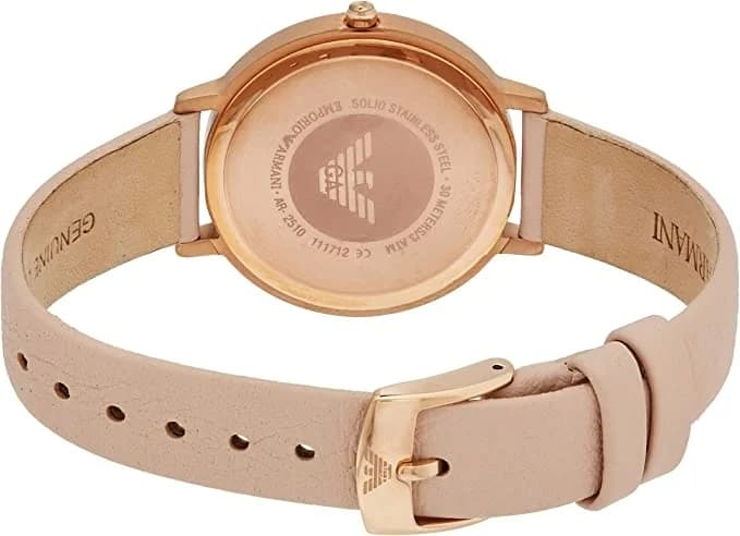 Emporio Armani AR2510 côté fond de boîtier or rose