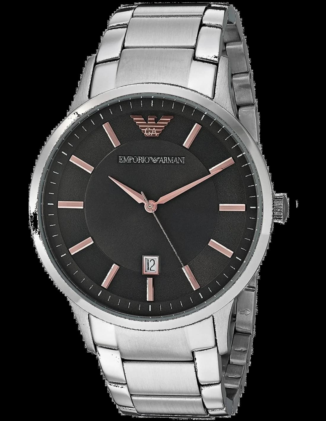 Emporio Armani AR2514 vue de côté, bracelet acier