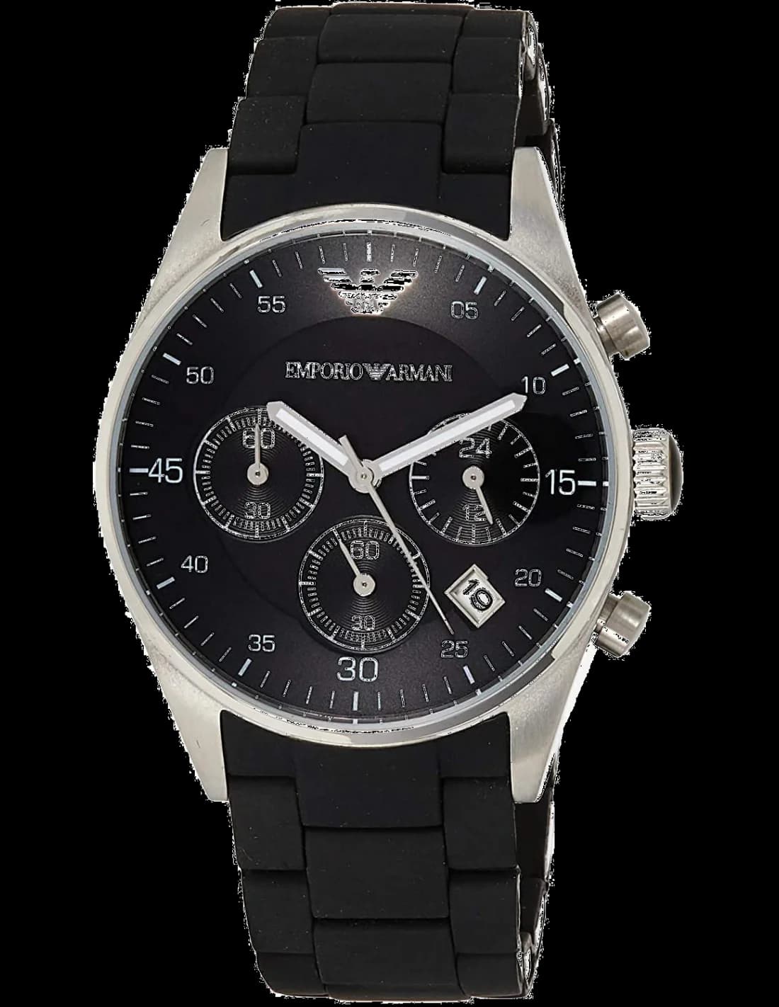 Emporio Armani AR5866 vue de côté, bracelet silicone
