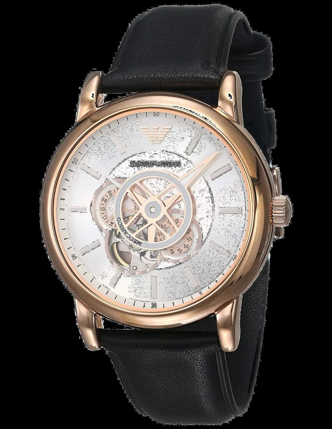 Emporio Armani AR60013 vue de côté, bracelet cuir