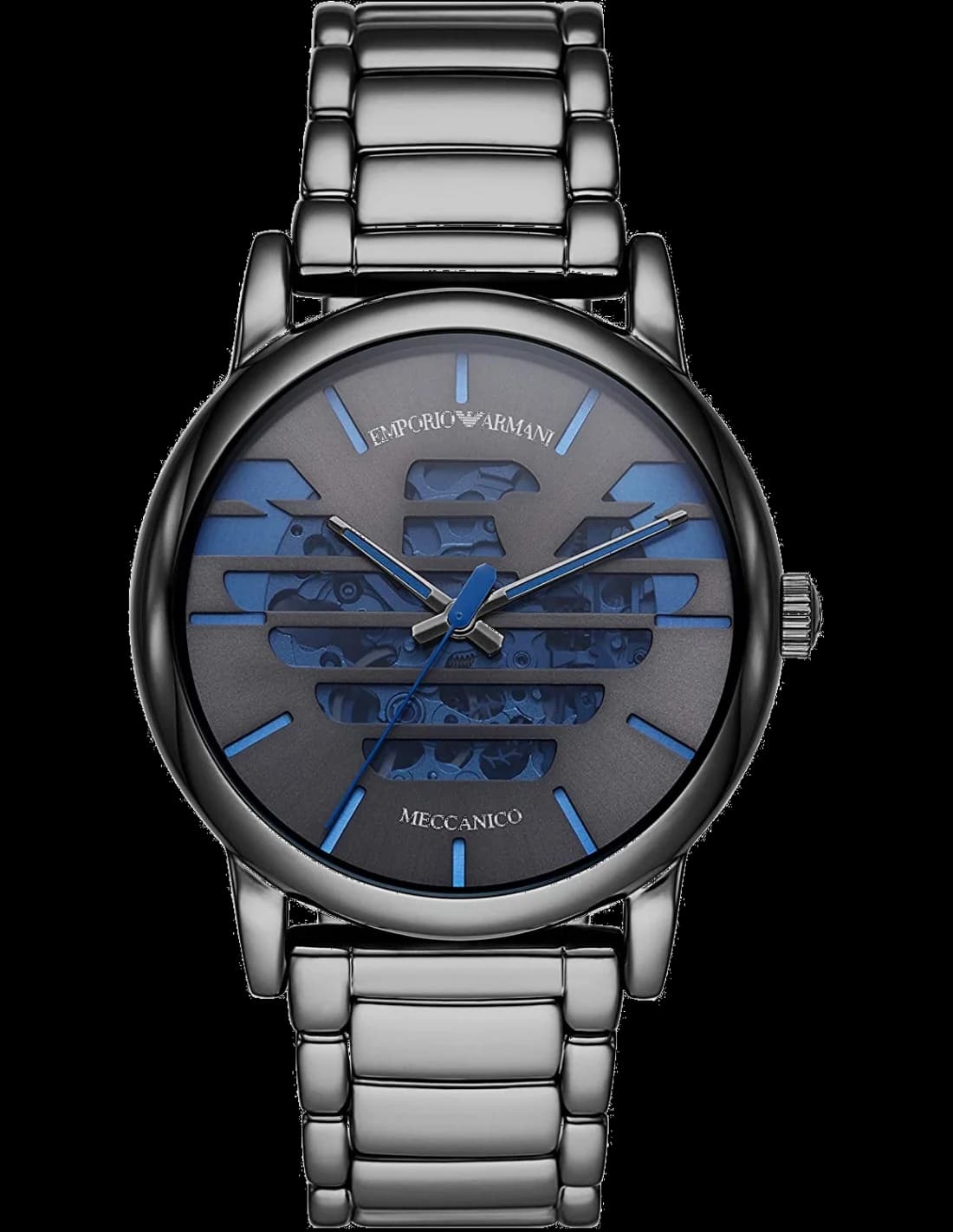 Emporio Armani AR60029 vue de côté, bracelet acier