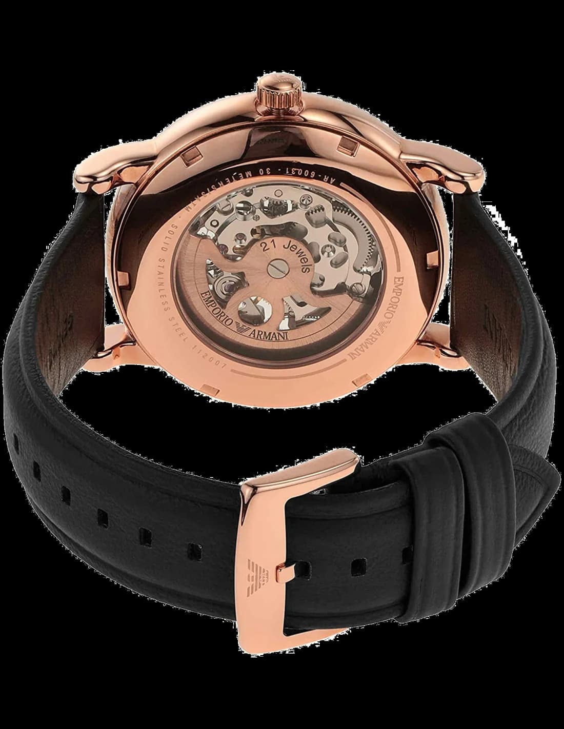 Emporio Armani AR60031 côté fond de boîtier or